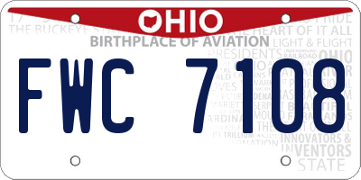 OH license plate FWC7108