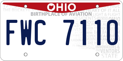 OH license plate FWC7110