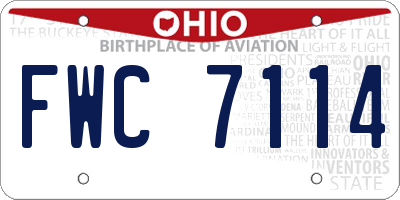 OH license plate FWC7114