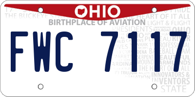 OH license plate FWC7117