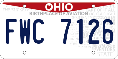 OH license plate FWC7126
