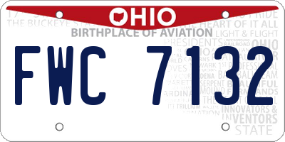 OH license plate FWC7132