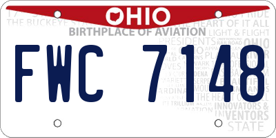 OH license plate FWC7148