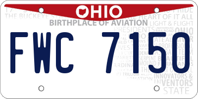 OH license plate FWC7150