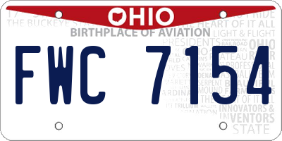 OH license plate FWC7154