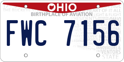 OH license plate FWC7156