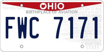 OH license plate FWC7171