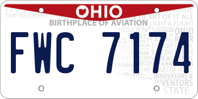 OH license plate FWC7174