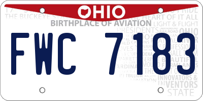 OH license plate FWC7183