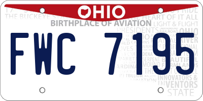 OH license plate FWC7195