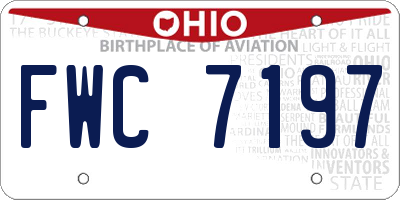 OH license plate FWC7197