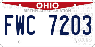 OH license plate FWC7203