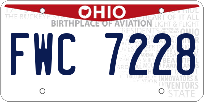 OH license plate FWC7228