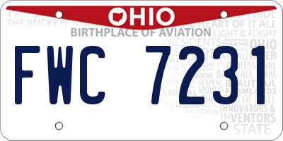 OH license plate FWC7231