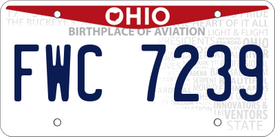 OH license plate FWC7239