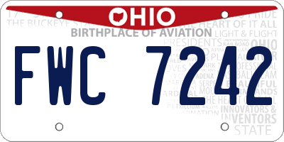 OH license plate FWC7242