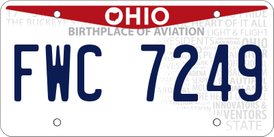 OH license plate FWC7249