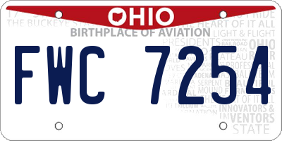 OH license plate FWC7254