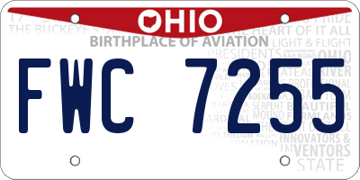 OH license plate FWC7255