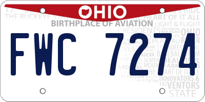 OH license plate FWC7274