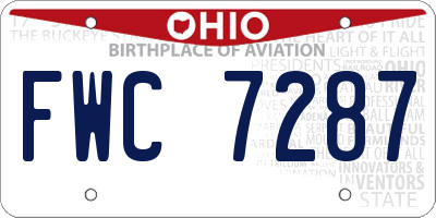 OH license plate FWC7287
