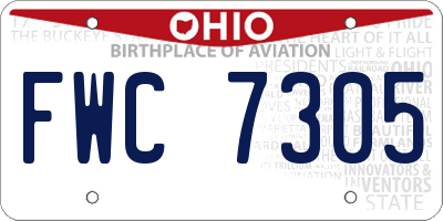 OH license plate FWC7305