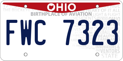 OH license plate FWC7323