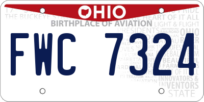 OH license plate FWC7324