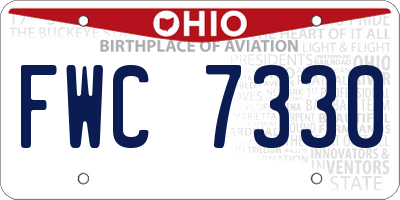 OH license plate FWC7330