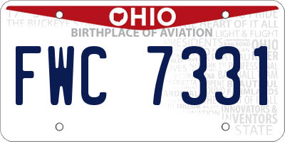 OH license plate FWC7331