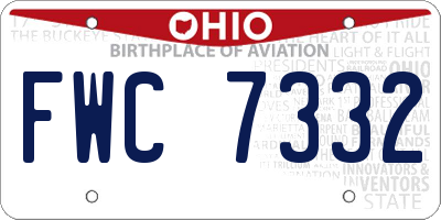 OH license plate FWC7332