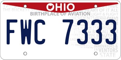 OH license plate FWC7333