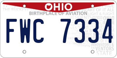 OH license plate FWC7334