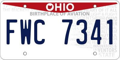 OH license plate FWC7341