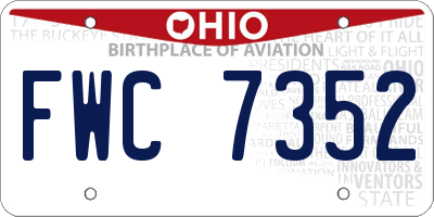 OH license plate FWC7352