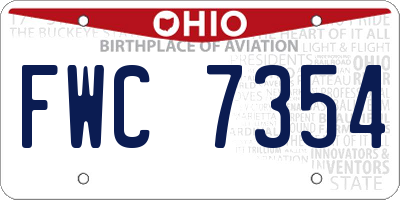 OH license plate FWC7354