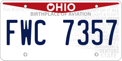 OH license plate FWC7357