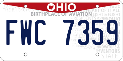 OH license plate FWC7359