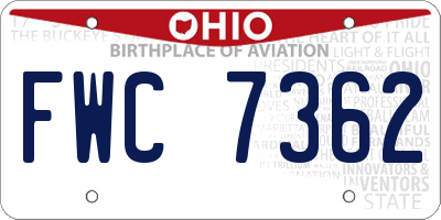 OH license plate FWC7362