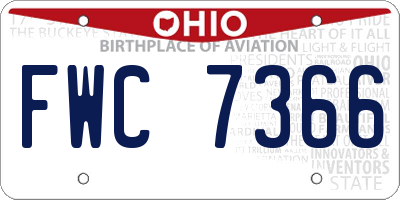 OH license plate FWC7366