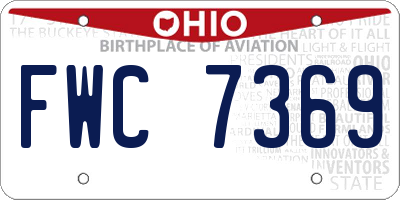 OH license plate FWC7369