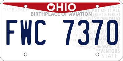 OH license plate FWC7370