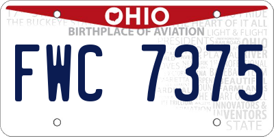 OH license plate FWC7375