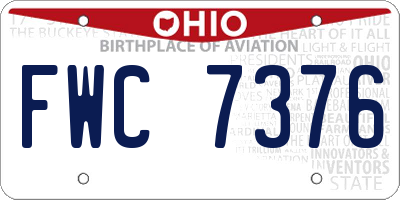 OH license plate FWC7376