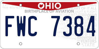 OH license plate FWC7384