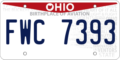 OH license plate FWC7393