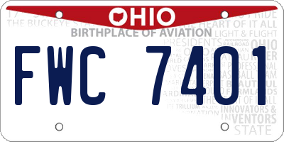 OH license plate FWC7401