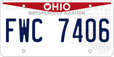 OH license plate FWC7406