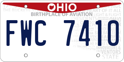 OH license plate FWC7410