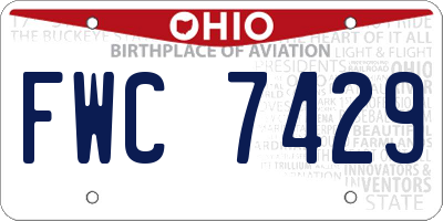 OH license plate FWC7429